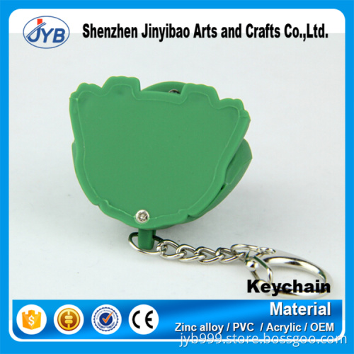 unique design plastic 3D cute frog shape keychain with cheap price